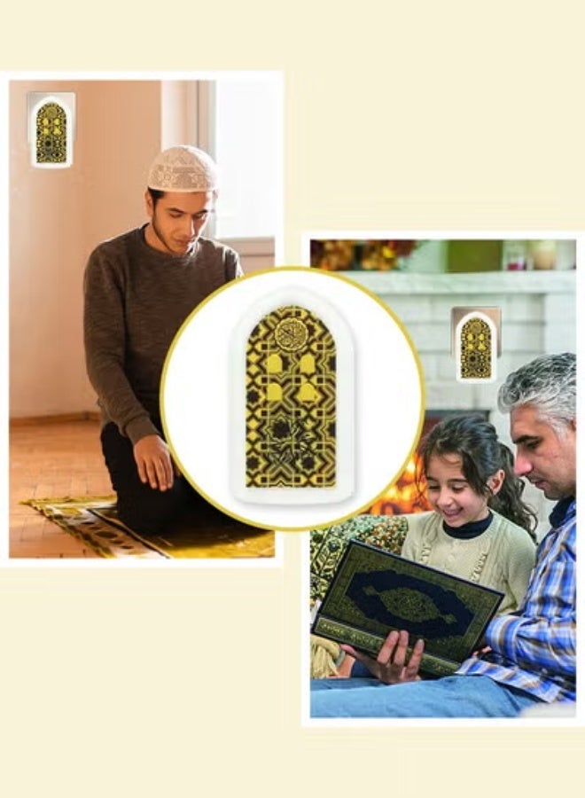 مصباح مكبر صوت صغير جديد مع مفتاح تحكم مشغل القرآن الكريماللاسلكي APP باللون الأصفر - Image 5